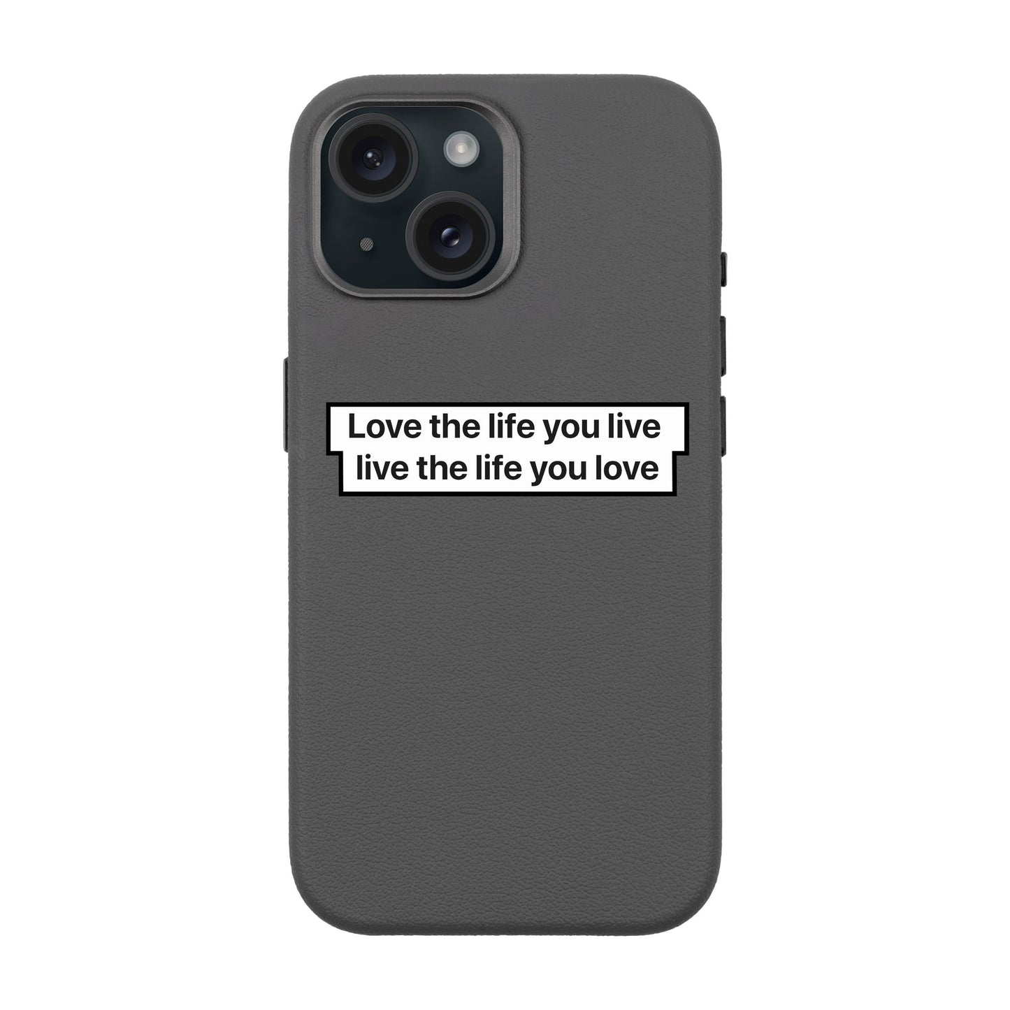LOVE THE LIFE-iPhone 15 Leather Premium Kılıf MagSafe Özellikli