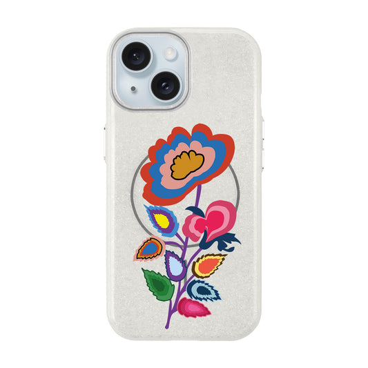 KNITTED FLOWER-iPhone 15 Plus Radiant Kılıf MagSafe Özellikli