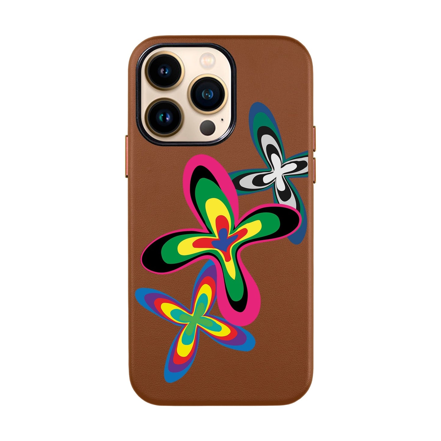 COLOR FLOWER-iPhone 13 Pro Leather Kılıf
