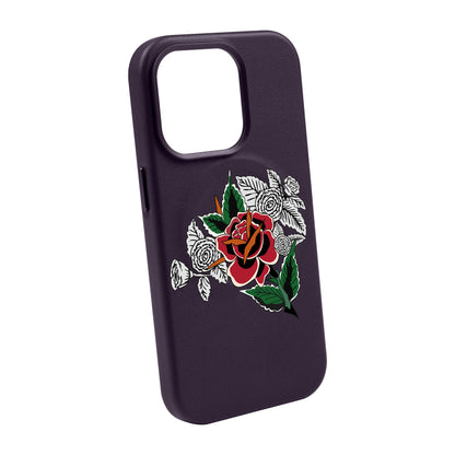 DRY ROSE-iPhone 14 Pro Max Leather Kılıf MagSafe Özellikli