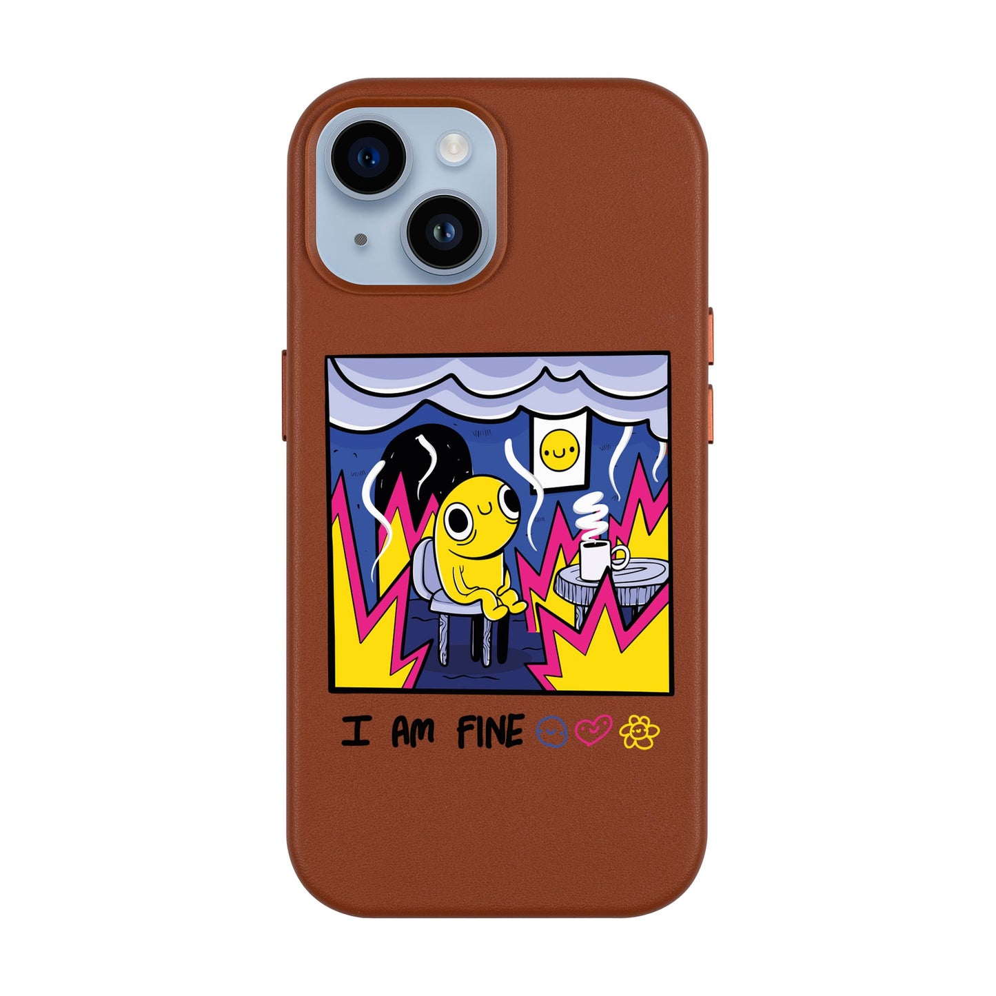 I AM FINE-Leather Kılıf MagSafe Özellikli - iPhone 14