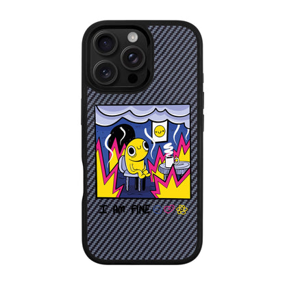 I AM FINE-iPhone 16 Pro Max Plaid Kılıf MagSafe Özellikli