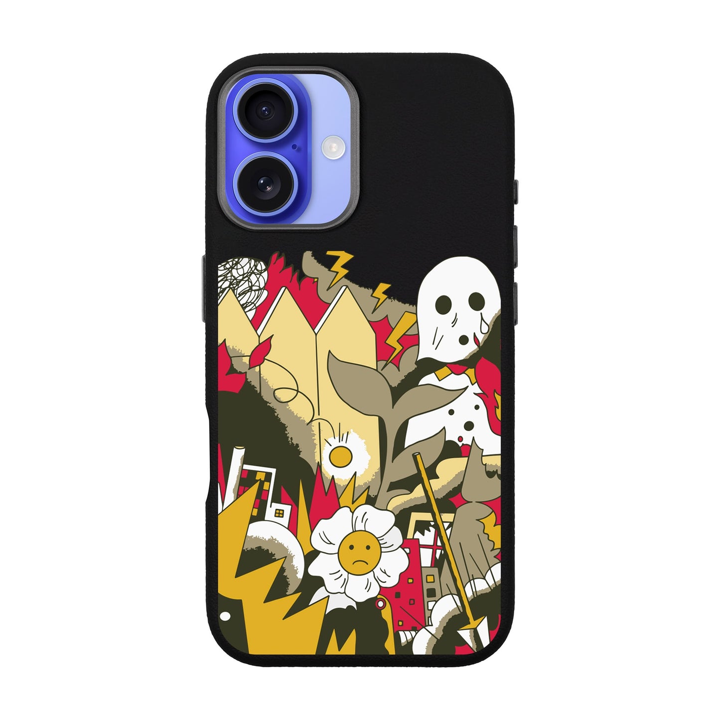 EVERYTHING IS BURNING-iPhone 16 Leather Premium Kılıf MagSafe Özellikli