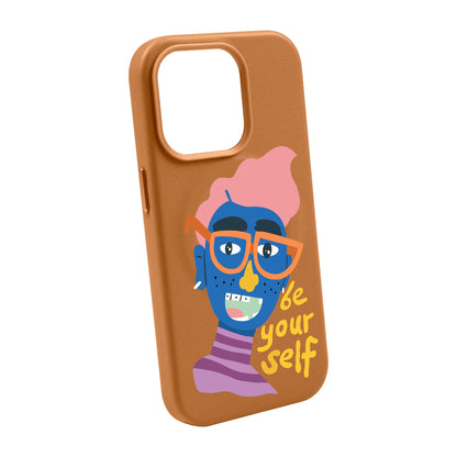BE YOUR SELF-iPhone 14 Pro Max Leather Kılıf MagSafe Özellikli