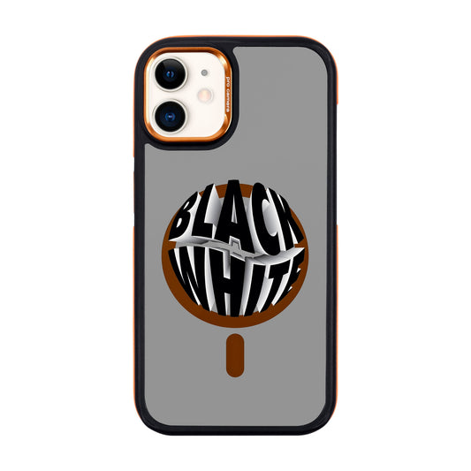 BLACK WHITE-iPhone 11 Dark Kılıf MagSafe Özellikli