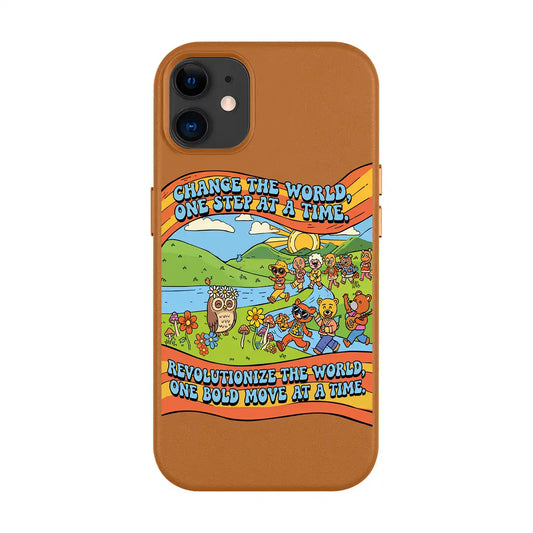 CHANGE THE WORLD-iPhone 11 Leather Kılıf MagSafe Özellikli