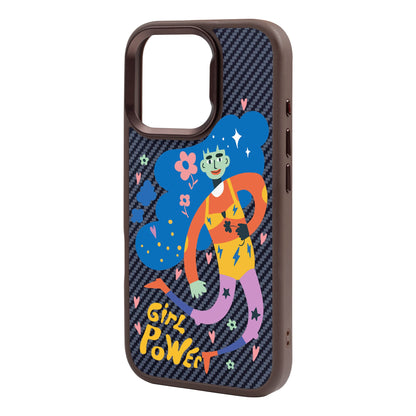 GIRL POWER-iPhone 16 Pro Max Plaid Kılıf MagSafe Özellikli