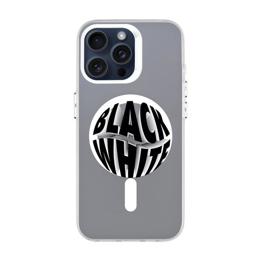 BLACK WHITE-iPhone 12 Hold Kılıf MagSafe Özellikli
