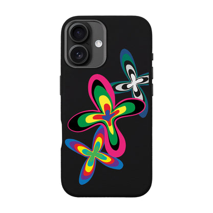COLOR FLOWER-iPhone 16 Plus Leather Premium Kılıf MagSafe Özellikli