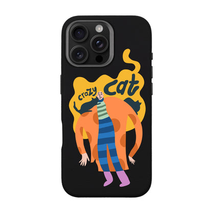 CRAZY CAT-iPhone 16 Pro Max Leather Premium Kılıf MagSafe Özellikli