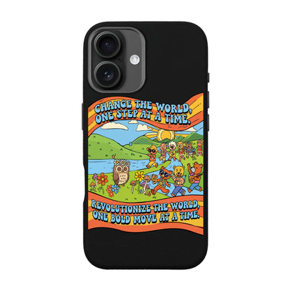 CHANGE THE WORLD-iPhone 16 Plus Leather Premium Kılıf MagSafe Özellikli