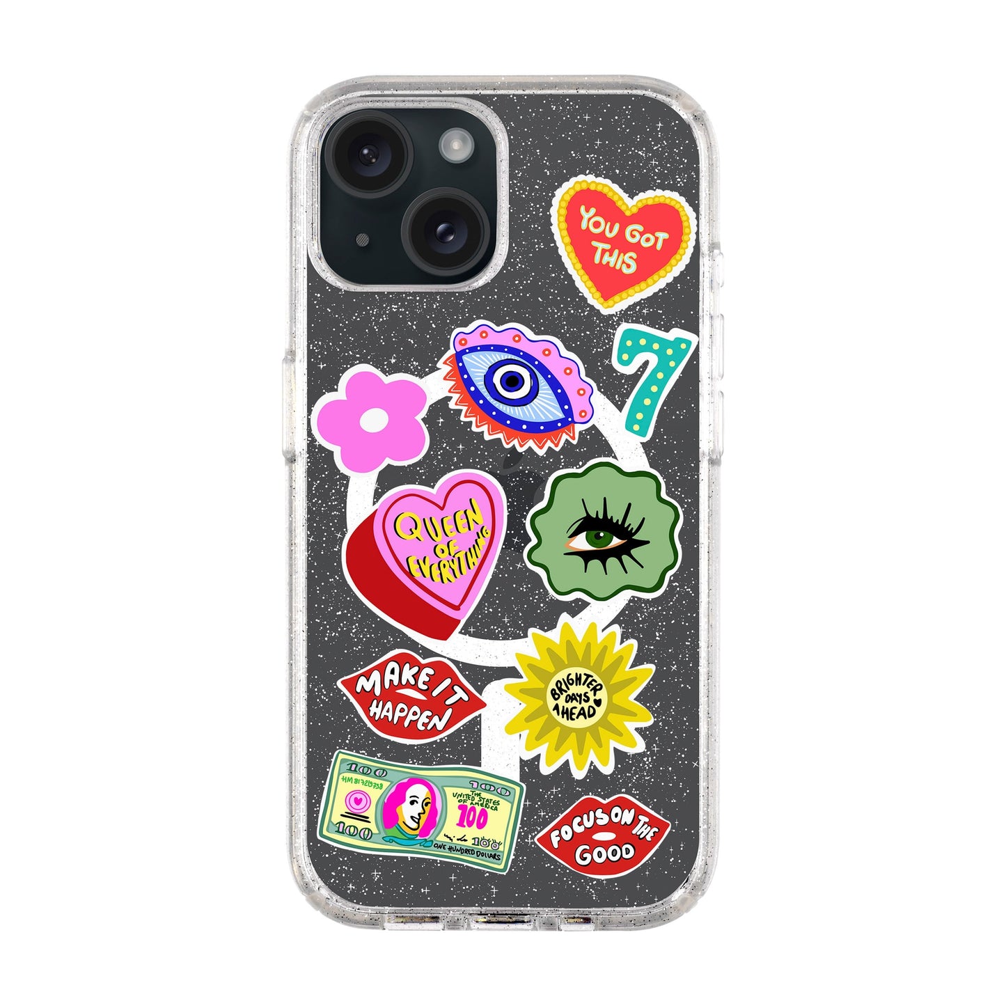 HM STICKERS-iPhone 15 Plus Shiny Kılıf MagSafe Özellikli