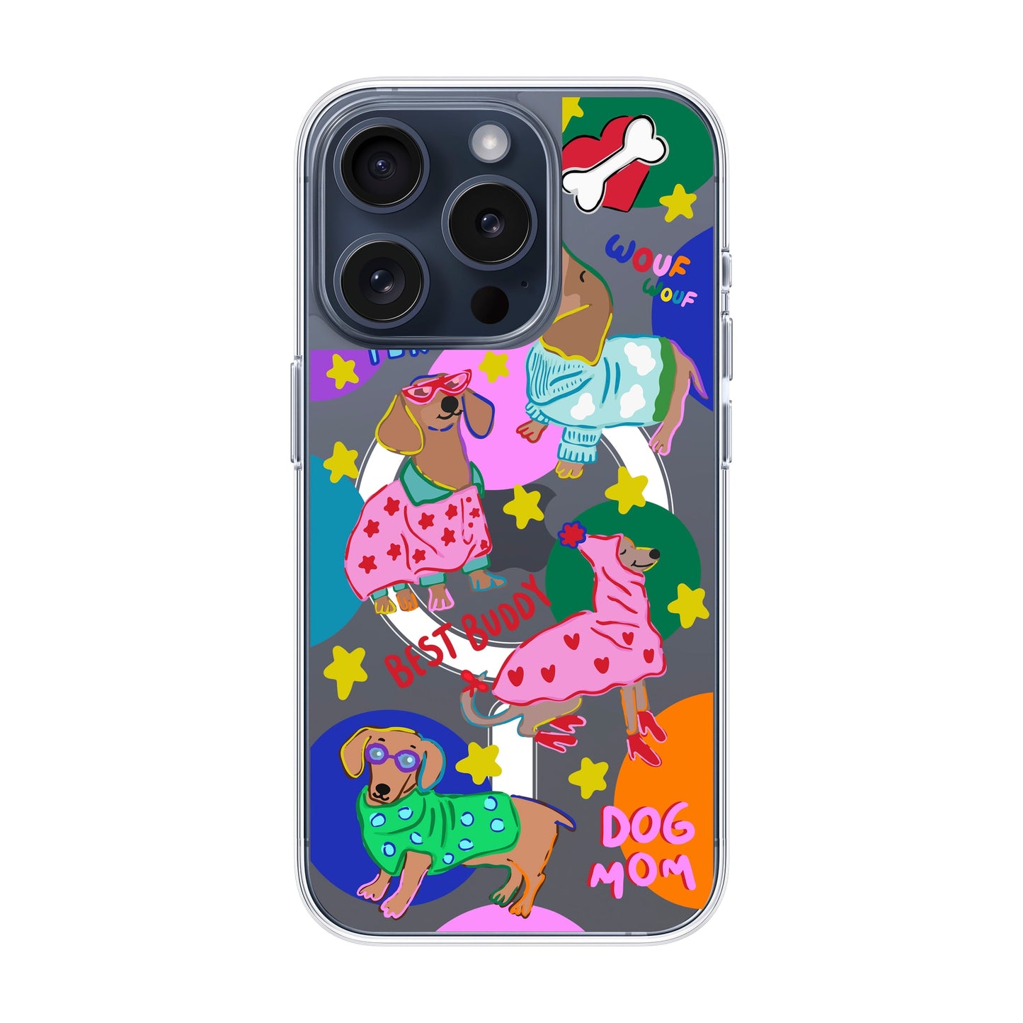 DOG MOM-Solid Kılıf MagSafe Özellikli - iPhone 15 Pro