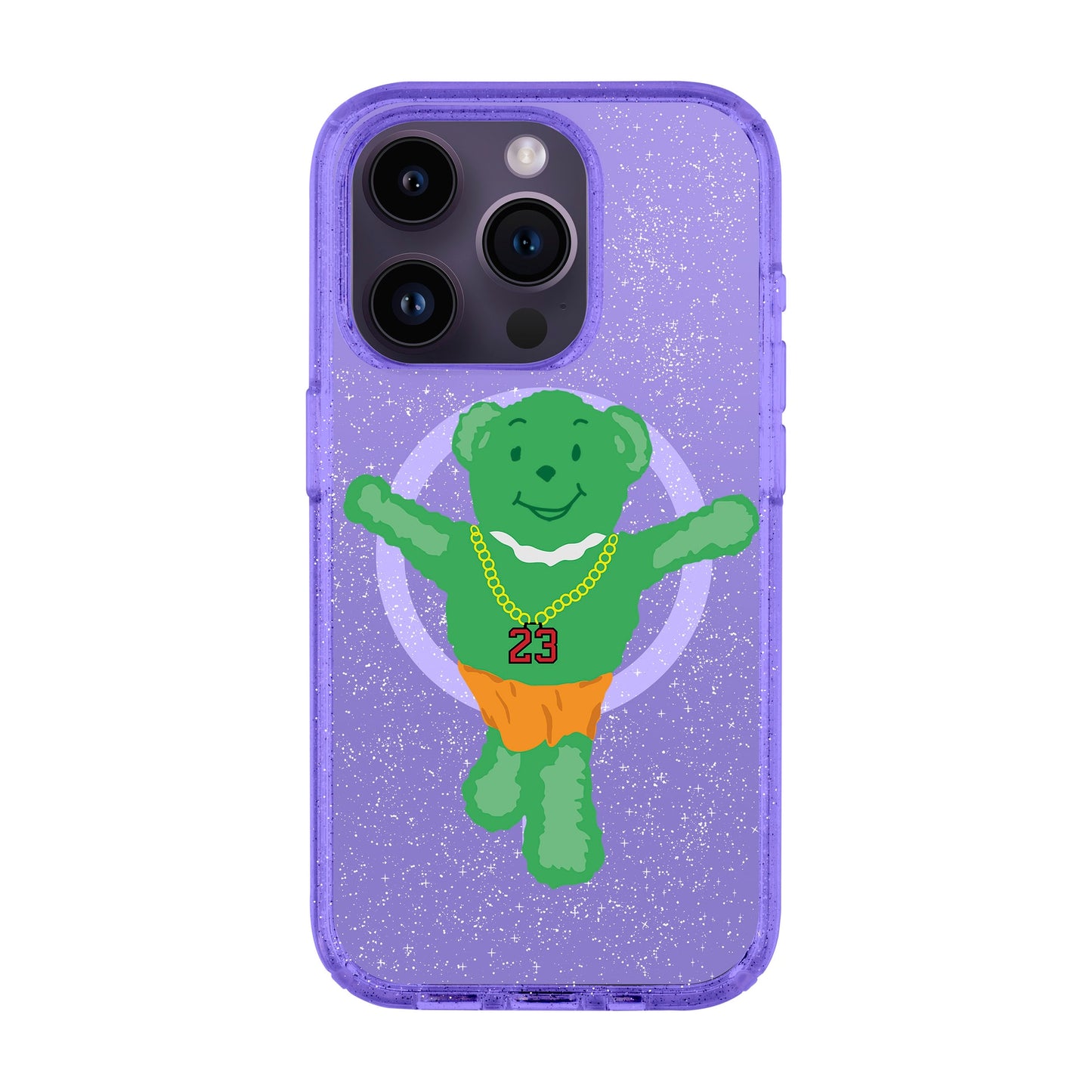 GREEN BEAR-iPhone 14 Pro Shiny Kılıf MagSafe Özellikli