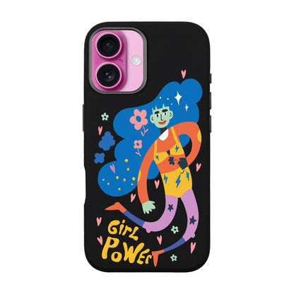 GIRL POWER-iPhone 16 Leather Premium Kılıf MagSafe Özellikli