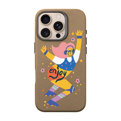 ENJOY-iPhone 16 Pro Leather Premium Kılıf MagSafe Özellikli