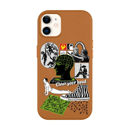 CLEAR YOUR HEAD-iPhone 11 Leather Kılıf MagSafe Özellikli