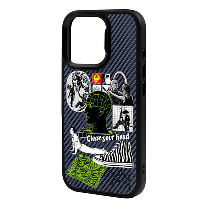 CLEAR YOUR HEAD-iPhone 16 Pro Plaid Kılıf MagSafe Özellikli