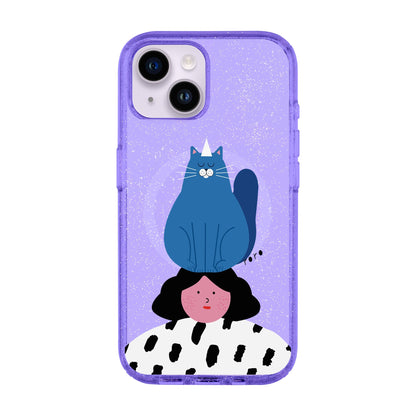 NAUGHTY CAT-iPhone 14 Shiny Kılıf MagSafe Özellikli