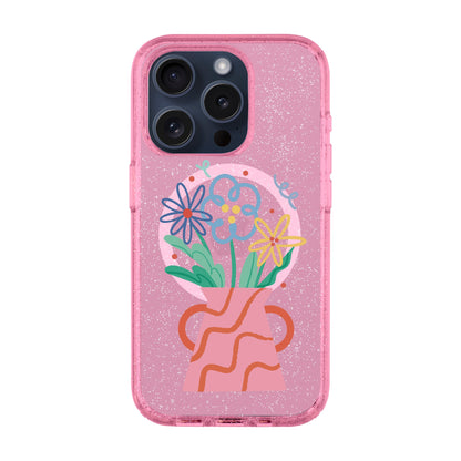 PINK VASE-iPhone 15 Pro Shiny Kılıf MagSafe Özellikli