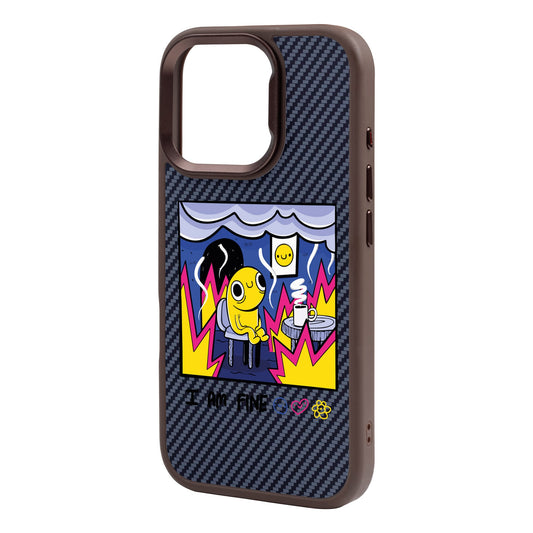 I AM FINE-iPhone 16 Pro Max Plaid Kılıf MagSafe Özellikli