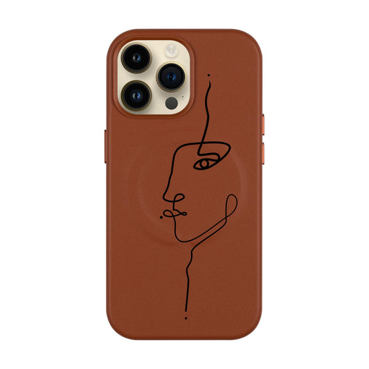 FACE-iPhone 14 Pro Max Leather Kılıf MagSafe Özellikli