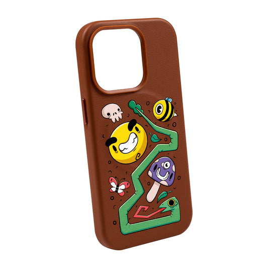 NADUR-Leather Kılıf MagSafe Özellikli - iPhone 14 Pro