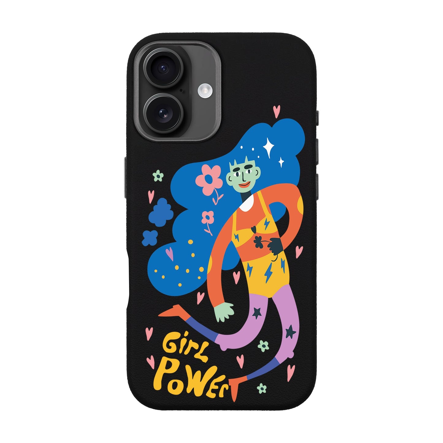 GIRL POWER-iPhone 16 Plus Leather Premium Kılıf MagSafe Özellikli