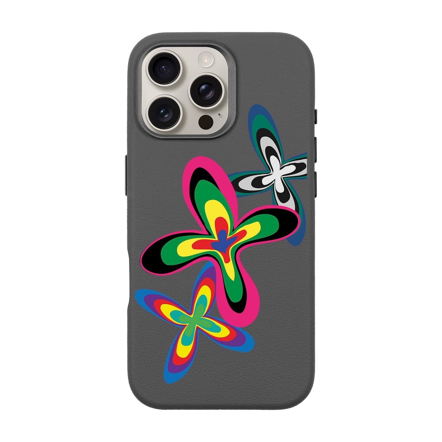 COLOR FLOWER-iPhone 16 Pro Max Leather Premium Kılıf MagSafe Özellikli