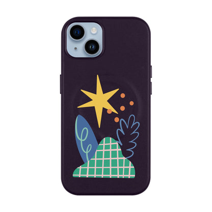 LITTLE NATURE-iPhone 14 Plus Leather Kılıf MagSafe Özellikli