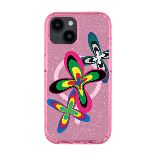 COLOR FLOWER-iPhone 14 Shiny Kılıf MagSafe Özellikli