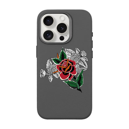 DRY ROSE-iPhone 15 Pro Leather Premium Kılıf MagSafe Özellikli