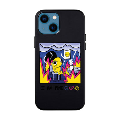 I AM FINE-iPhone 14 Leather Kılıf