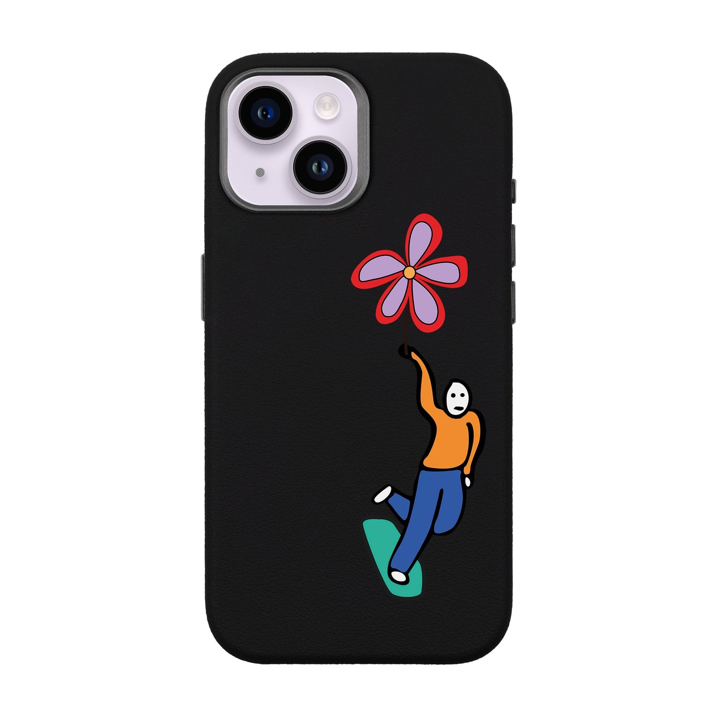 SKATEBOARDER-iPhone 14 Leather Premium Kılıf MagSafe Özellikli
