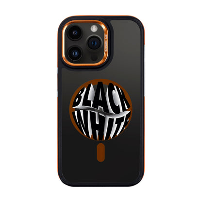 BLACK WHITE-iPhone 14 Pro Max Dark Kılıf MagSafe Özellikli