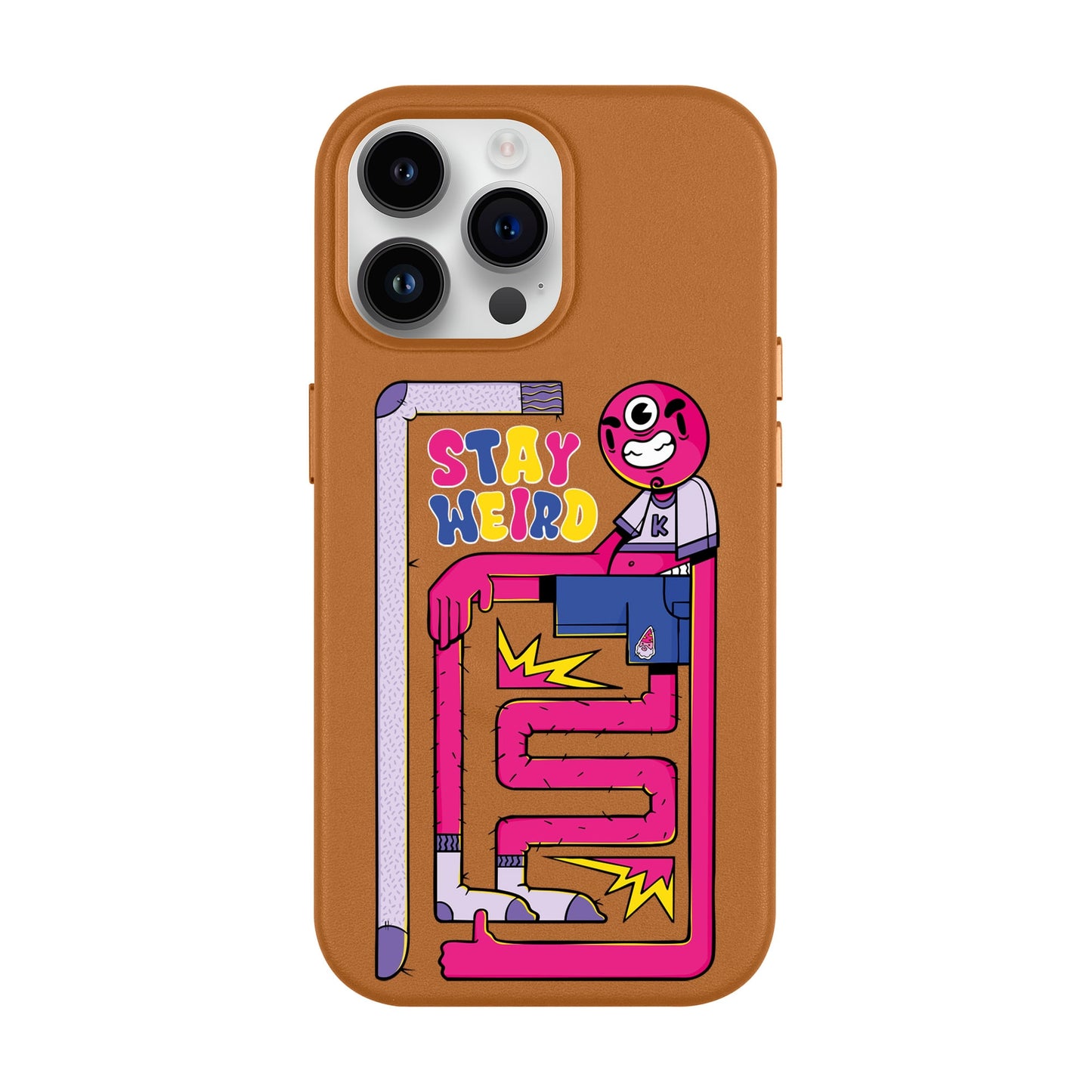 OG TOOTHY-iPhone 14 Pro Max Leather Kılıf MagSafe Özellikli
