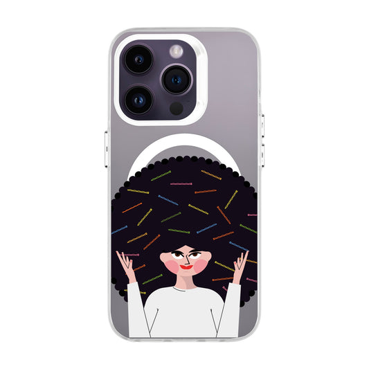 TANGLES OF HAPPINESS-iPhone 14 Pro Hold Kılıf MagSafe Özellikli