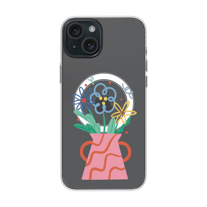 PINK VASE-iPhone 15 Plus Solid Kılıf MagSafe Özellikli