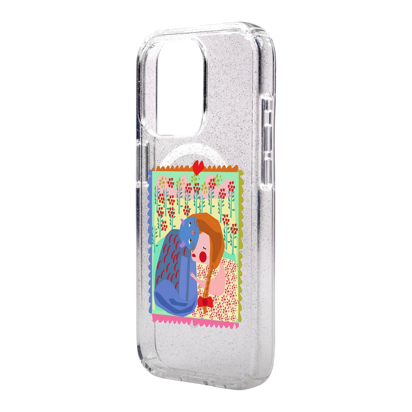 KEDİ POSTA PULU-iPhone 15 Pro Max Shiny Kılıf MagSafe Özellikli