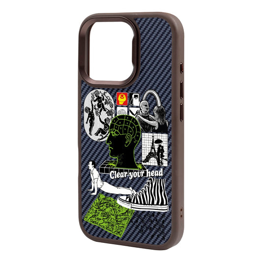 CLEAR YOUR HEAD-iPhone 16 Pro Max Plaid Kılıf MagSafe Özellikli