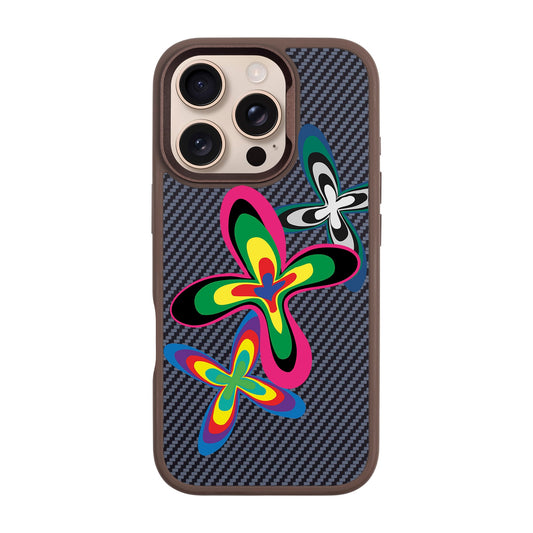 COLOR FLOWER-iPhone 16 Pro Plaid Kılıf MagSafe Özellikli