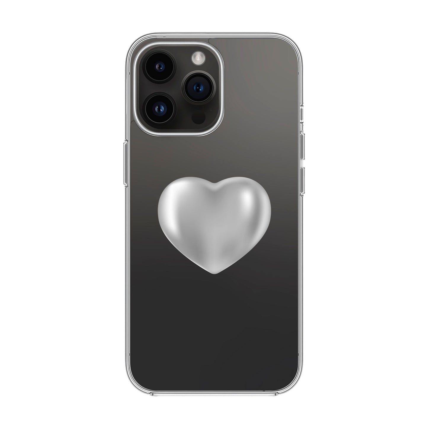 SILVER HEART-iPhone 15 Pro Max Solid Kılıf