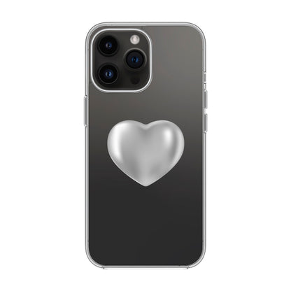 SILVER HEART-iPhone 15 Pro Max Solid Kılıf