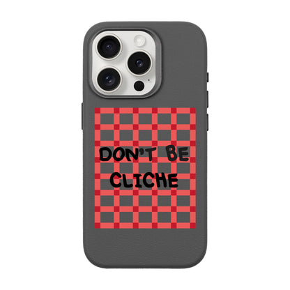 DON'T BE CLICHE-iPhone 15 Pro Leather Premium Kılıf MagSafe Özellikli