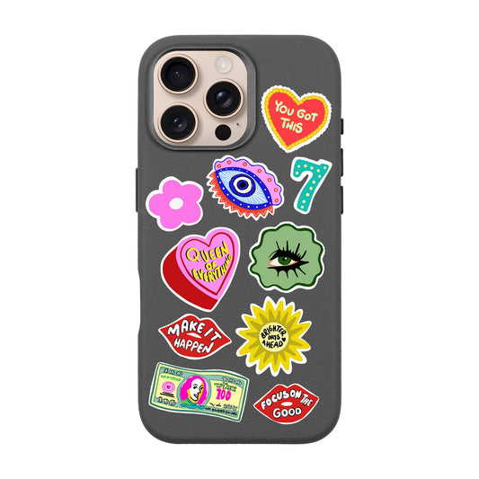 HM STICKERS-iPhone 16 Pro Max Leather Premium Kılıf MagSafe Özellikli