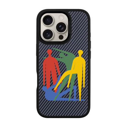 MANBOS-iPhone 16 Pro Plaid Kılıf MagSafe Özellikli