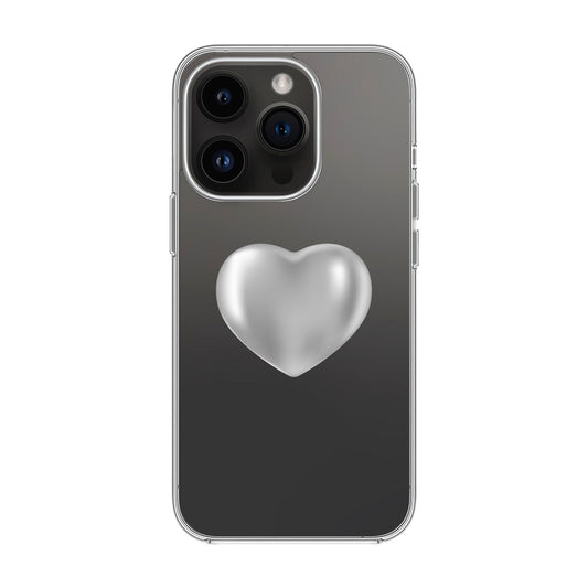 SILVER HEART-iPhone 14 Pro Solid Kılıf