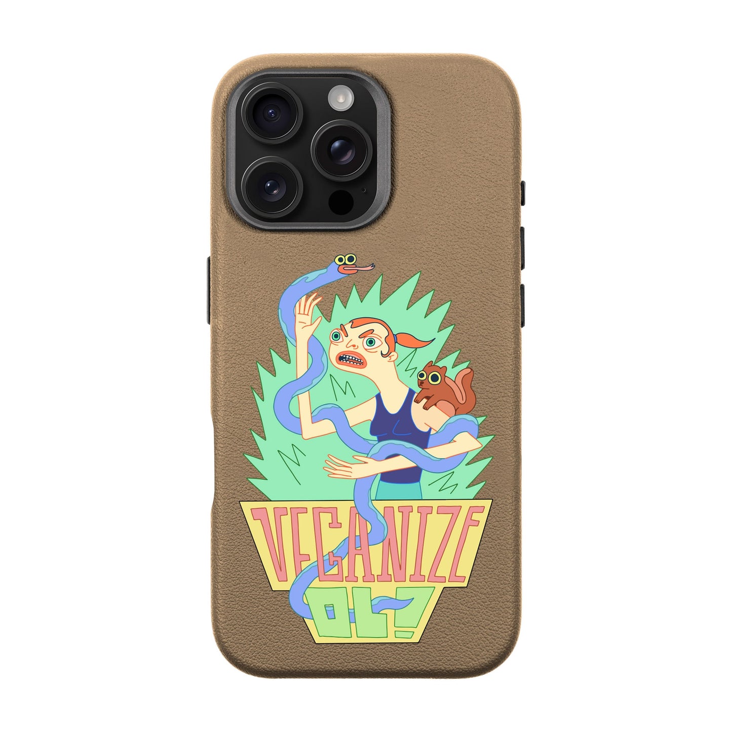 VEGANİZE-iPhone 16 Pro Max Leather Premium Kılıf MagSafe Özellikli