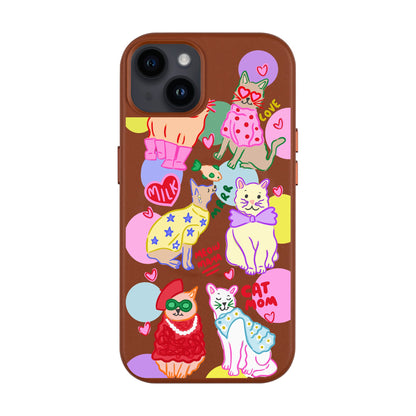 CAT MOM-iPhone 14 Plus Leather Kılıf MagSafe Özellikli