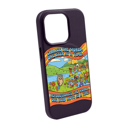 CHANGE THE WORLD-iPhone 11 Leather Kılıf MagSafe Özellikli
